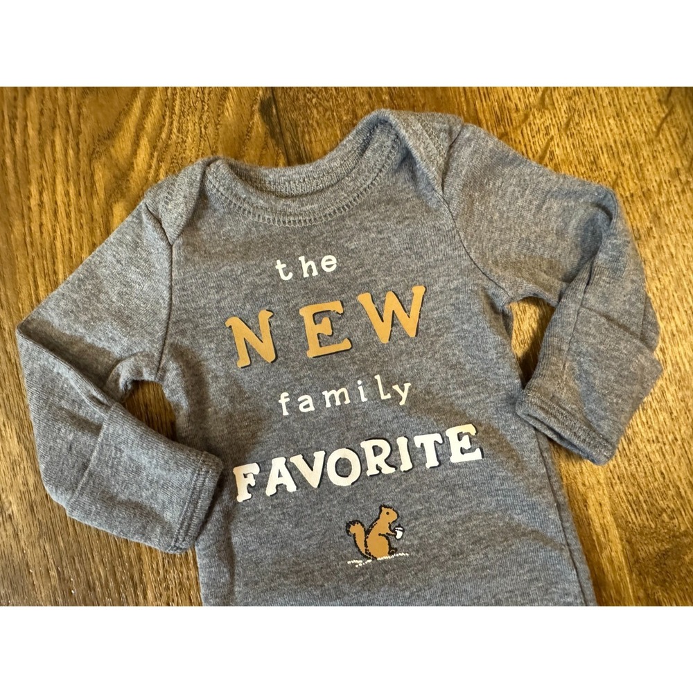 Carters Baby Boy Preemie Outfit Romper Long Sleeve Clothes‎ New Family Favorite